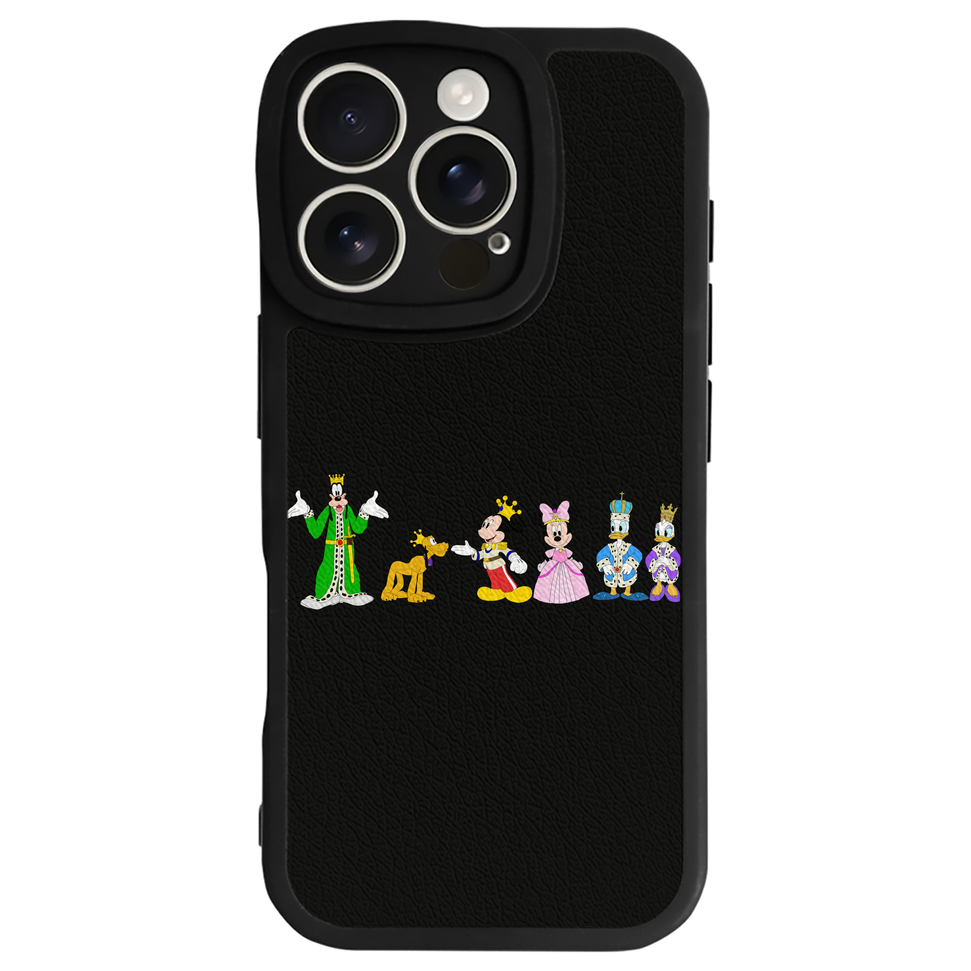 （画像用） ミッキーマウス Mickey Mouse 【iPhone 16シリーズ対応】シリコンスマホケース（レザー調） 材質：シリコン
